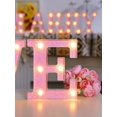 thumbnail image 4 of 1PC pink sequin luminous letters&numbers desktop decoration small night light romantic proposal birthday party atmosphere light guiding street light, 4 of 5