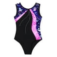 thumbnail image 6 of Sinleey Gymnastics Leotards for Girls Sleeveless One-piece Ballet Dancing Athletic Leotards with Navy Blue&Hot Pink 6, 6 of 7