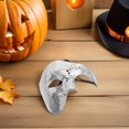 thumbnail image 2 of FELTECHELECTR Máscara de Halloween: Máscara de discoteca brillante para adultos, máscara de espejo para mascarada, para mujeres, hombres, DJ, escenario, bar, fiesta, decoración navideña, plateada., 2 of 5