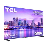 TCL 98 Class QM9K Series QD-Mini LED QLED 4K UHD Smart Google TV with Gemini (NEW 2025) - 144Hz, Local Dimming, CrystGlow WHVA Panel - 98QM9K