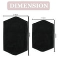 thumbnail image 6 of Home Weavers Waterford Collection 100% Cotton Non-Slip Bathroom Rug Set Machine Washable Bathroom Rug-17"x24", Bath Rug- 21"x34", Black Color 2 Piece Bath Rug set, 6 of 8