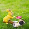 thumbnail image 3 of Solar Cartoon Bunny Lamp Waterproof Resin Rabbit Night Lamp Ornament No Wiring Solar Cartoon Rabbit Decoration with Light Control for Outdoor, 3 of 9