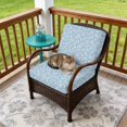 thumbnail image 4 of Outdoor Patio Cushion Covers 4 Pack Light Blue Eucalyptus Leaves Patio Chair Cushion Covers Botanical Vine Branches Farmhouse Waterproof Outdoor Seat Cushion Covers for Patio Furniture 24"x24", 4 of 9