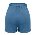 thumbnail image 7 of LADIGASU Women Summer Drawstring Elastic Waist Casual Shorts Pocket Pants, 7 of 7