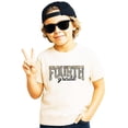 thumbnail image 2 of Fourth Grade Camo Shirt for Boys and Girls Back to School Woodland Camouflage Kids Tee Natural Shirt Youth Medium, 2 of 8