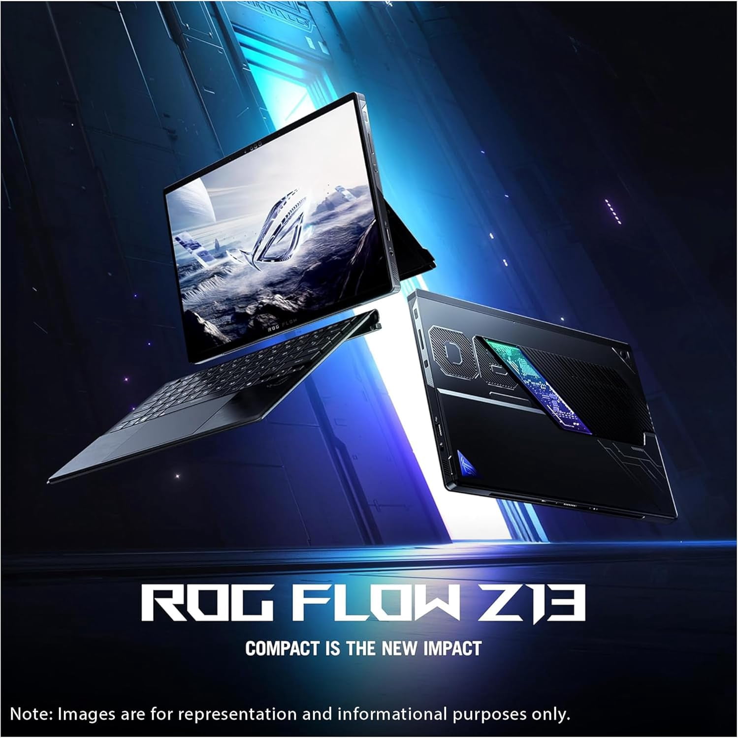 Asus ROG Flow Z13 2-in-1 Gaming Laptop, AMD Ryzen AI MAX 390, 32 GB LPDDR5x RAM, 1 TB PCIe SSD, 13.4'' 2.5K (2560x1600) 180Hz Touchscreen, AMD Radeon Graphics, 1-Zone RGB Keyboard, W11 Pro, OffBlack