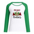thumbnail image 2 of Lyinloo Womens Christmas Shirt Holiday Season-Gift For Lover Long Sleeve T-Shirt Ladies Fit Color Matching Stitching T-Shirt, 2 of 2