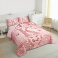 thumbnail image 3 of Manfei Letter Monogrammed K 3 Pieces Queen Comforter Set for Kids Children Girls,Dreamy Princess Ultra Soft Bedding Sets,Cute Butterfly Bowknot Bedding Comforter Set,Bling Glitter Decor, 3 of 8