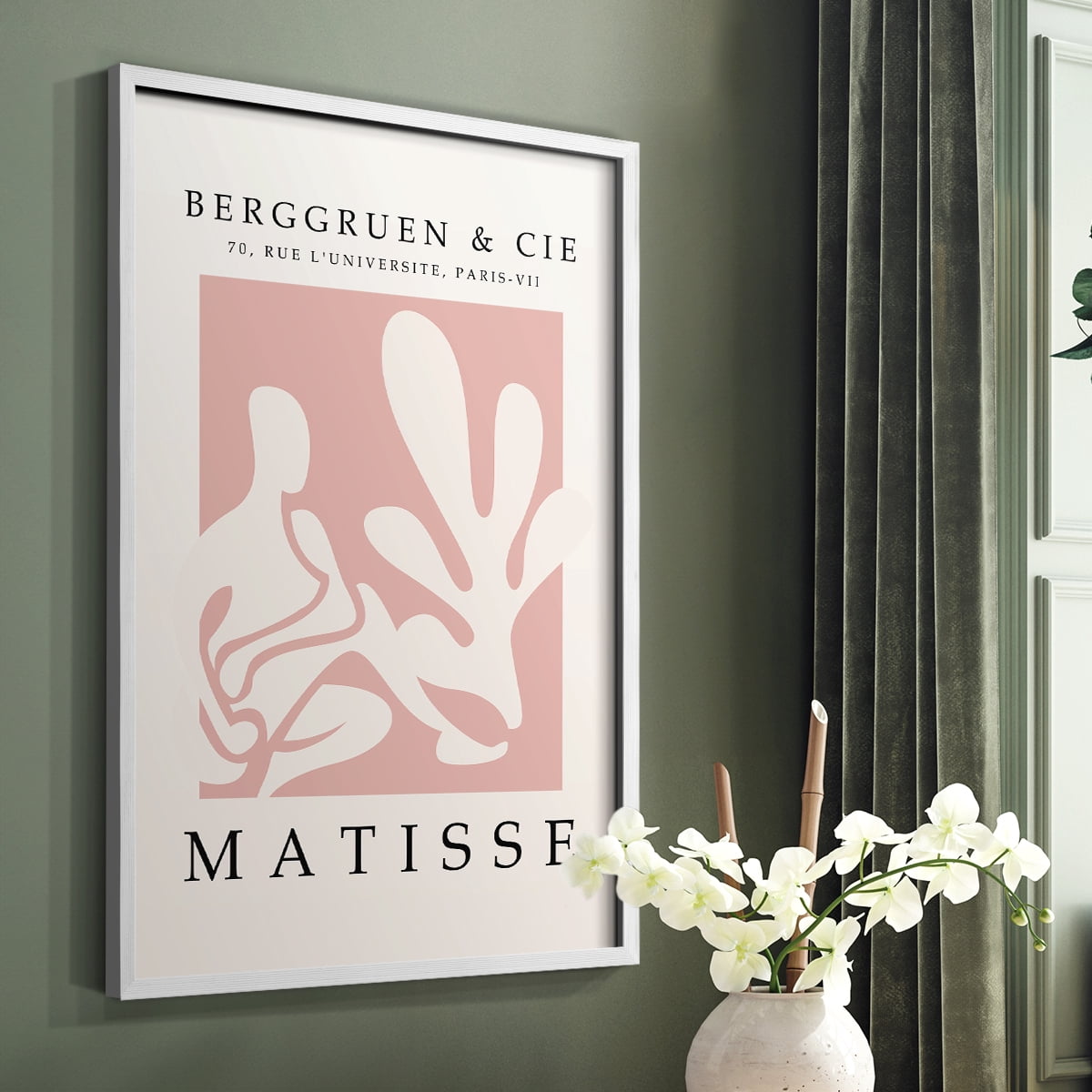 Matisse CXXXI Framed Print in White Solid Wood 11 x 14 Framed Print