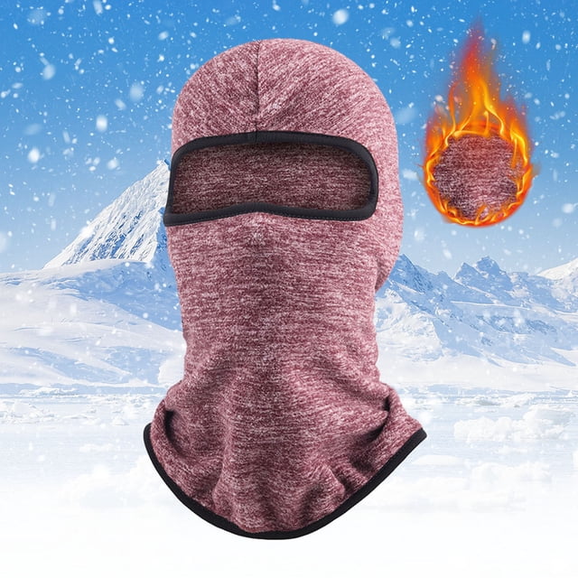 Winter Fleece Balaclava Face Mask, Thickened Warm Windproof Ski Mask for Cold Weather, Breathable Motorcycle Riding Cover for Snowboarding, Cycling and Outdoor Winter Sports