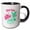 Black/White, variant on 3drose, New York State, the Usa. the Empire State. Established in 1788, 11oz Two-tone Blue Mug
