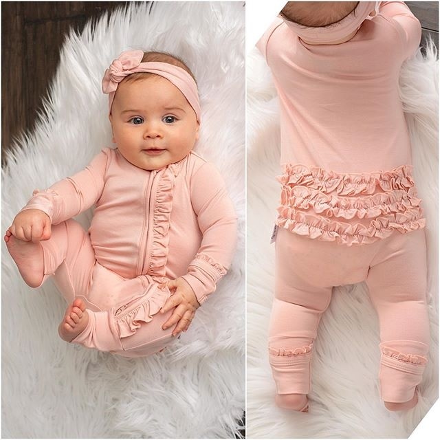 baby girl ruffle pajamas