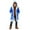 Blue, variant on Boys Long Fleece Jackets Fuzzy Lined Open Front Hooded Coats Kids Toddler Winter Windproof Warm Outwear with Pockets