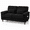 Black, variant on 71” Corduroy Sofa for Living Room, AAQZ Small Comfy Couch for Small Space, One Box, Loveseat,Green