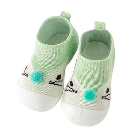 

Ydojg Toddler Boys Girls Shoes Kids Cartoon Leisure Shoes Mesh Soft Bottom Breathable Slip On Sport Socks Shoes Green 0-6 Months