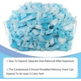 thumbnail image 5 of Bean Bag Filler, 5 Pounds Comfortable and Soft Shredded Memory Foam Filling with Gel, Blue & White BeanBag Stuffing for Various Pillows/Punching Bag/Couch Cushions/Pouf/Dog Bed, 5 of 8