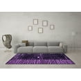 thumbnail image 3 of Ahgly Company Indoor Rectangle Abstract Purple Modern Area Rugs, 8' x 12', 3 of 4