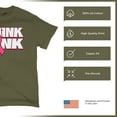 thumbnail image 4 of Tee Hunt Think Pink T-shirt Breast Cancer Awareness Pink Ribbon Men's Tee, Military Green, Small, 4 of 5