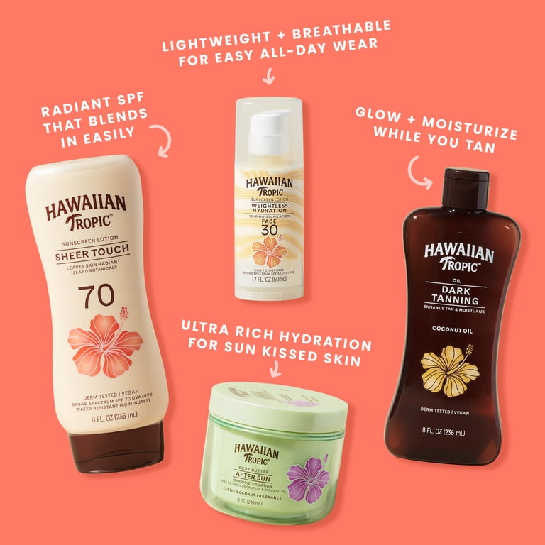 Hawaiian Tropic Sheer Touch Sunscreen Lotion, SPF 70, 8 Fl Oz