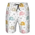 thumbnail image 3 of Disketp Men's Swim Trunks Hawaiian Breathable Surf Beach Swimsuits Mesh Lining Beach Shorts with Pockets-Little Elephant, 3 of 7