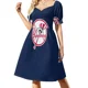 thumbnail image 3 of ¡Elegantes! Vestido de manga corta para mujer. Vestidos de noche para mujer. Vestidos de estilo coreano., 3 of 7