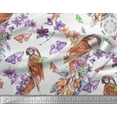 thumbnail image 3 of Soimoi Orange Rayon Fabric Floral,Insect & Parrot Bird Decor Fabric Printed BTY 56 Inch Wide, 3 of 3