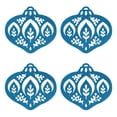 thumbnail image 1 of Holiday Time 4 pack Blue Christmas Leaf Ornament Felt Coasters, Heat Insulation Table Protector, 1 of 6