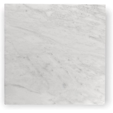 Carrara Marble Italian White Bianco 18x18 Marble Floor Wall Tile Polished for Bathroom Shower, Kitchen Baskplash, Fireplace