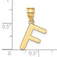 thumbnail image 4 of 14k Yellow Gold Slanted Design Bubble Letter F Initial Pendant, 4 of 4