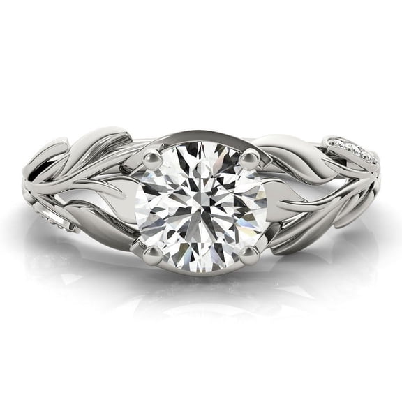 Amor Jewel 14k White Gold Rings for Women's - Round Cut 1.9 Ct Diamond Ring for Gifts - Simple Ring Birthday Gift for Women's - Engagement Wedding Ring Diamond Ring for Her - Unique Rings for Her