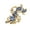 Gold, variant on Shimmering Star Foxes Brooch In Gold And Silver Stylish Accessory Secure Clasp Foxes Brooch For Outfit Enhancement