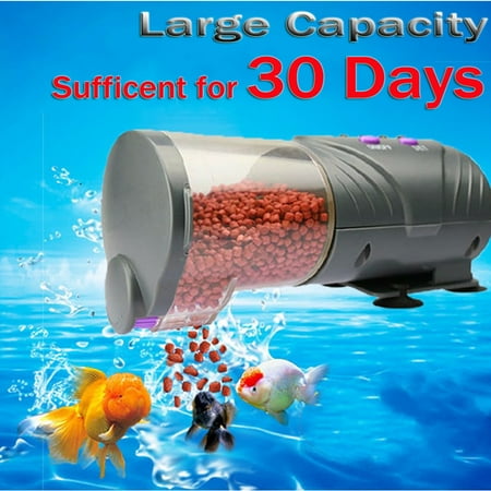 Automatic Fish Food Feeder Digital 1.5V Aquarium Auto Electric Fish Food Feeder Easy Feed Automatic Flake Pellet Tank Intelligent Timer Feeding 3.15