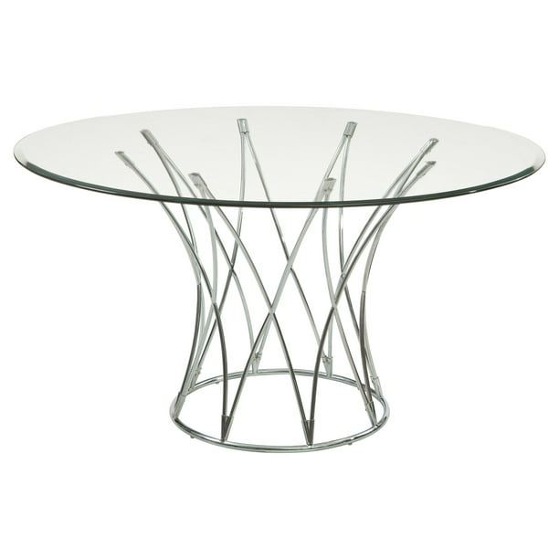 Mercer Contemporary Round Dining Table, Mercer Dining Table