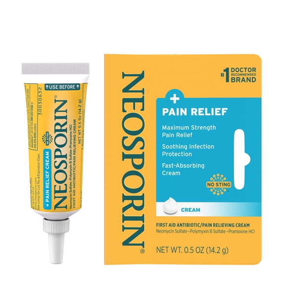 Neosporin   Pain Relief Dual Action First Aid Antibiotic Cream, .5 oz