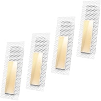 SCON 4-Pack Trimless Recessed Step Lights, 2W 3000K Warm White Wall Light