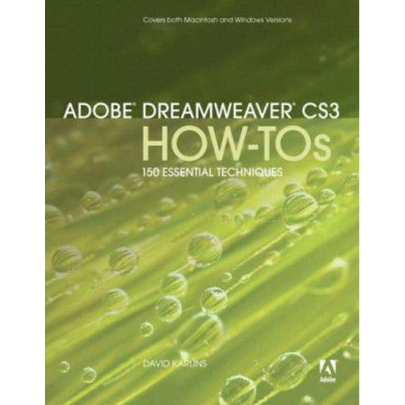 Pre-Owned Adobe Dreamweaver CS3 How-Tos: 100 Essential Techniques (Paperback) 0321508939 9780321508935