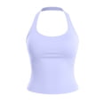 thumbnail image 4 of XIAONU Halter Neck Sports Tank Top for Women Slim Fit Padded Workout Gym Athletic Camisole, 4 of 4