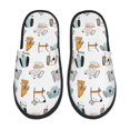 thumbnail image 1 of Fotbe Puppy Pantuflas Peludas para Mujer con Estampado, Zapatillas de Peluche, Zapatos de Invierno para Casa, Uso Interior y Exterior-Medium, 1 of 8