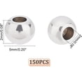 thumbnail image 2 of 150Pcs 202 Stainless Steel Cord End Caps Memory Wire End Caps Round Stainless Steel Color 5x2mm Hole: 2mm, 2 of 6