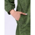 thumbnail image 5 of INSPIRE CHIC Women's Nightgown Long Sleeve Sleepwear Round Neck Tie Front Loungewear Nightshirt with Pocket S Green, 5 of 5