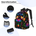 thumbnail image 5 of Vsdgher Mexican Flower Traditional1 Print Unisex Large Capacity Bookbag Schoolbag Casual Daypack for High School/College/Teens/Travel/Work, 5 of 8