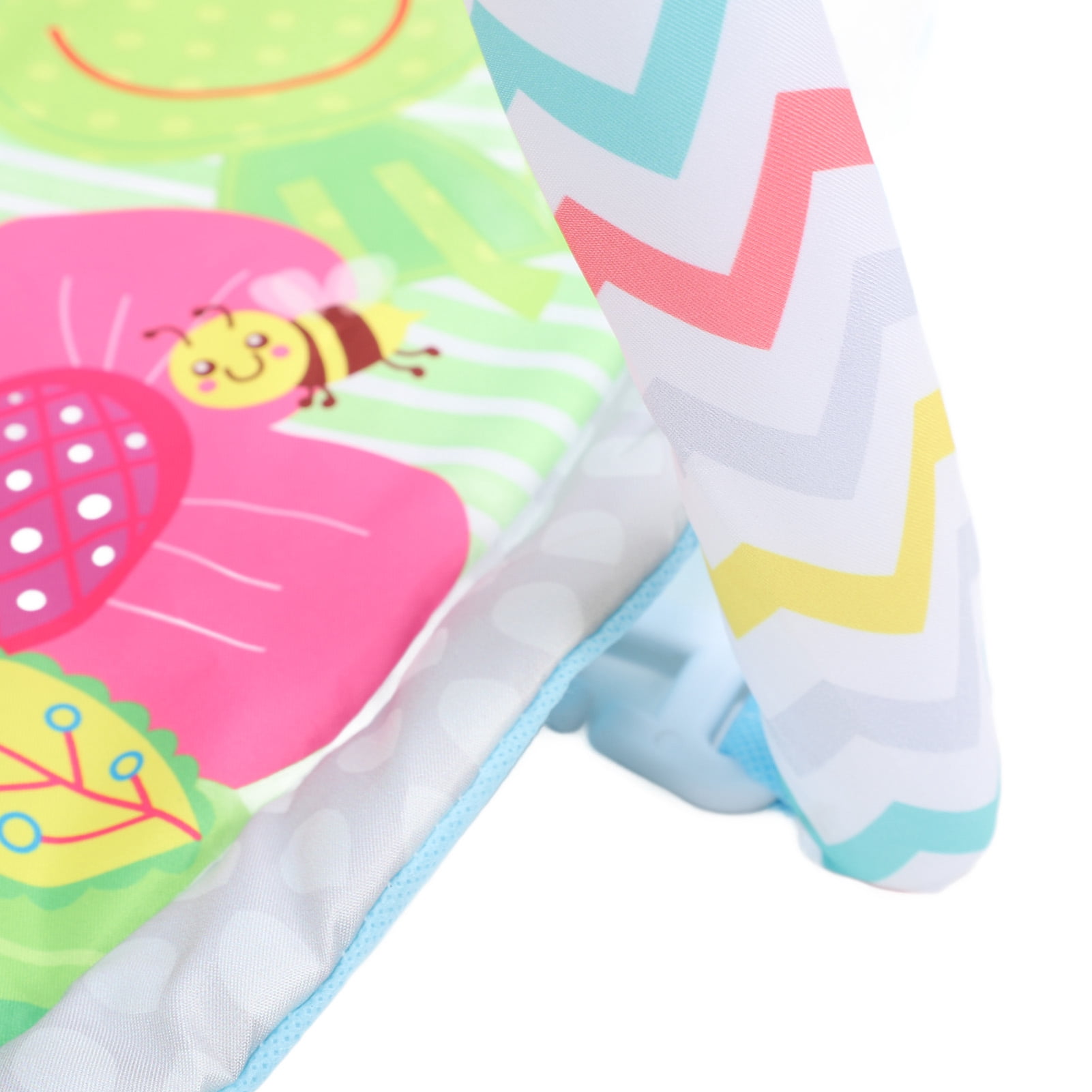 YAHHU Baby Play Gym Promote Motor Sensory Development Colorful Foldable Portable Activity Play Mat with Rattle Toys For Newborn Infant Baby 33.5 inches / 85 cm
