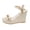 Beige, variant on Sandals for Women Ankle Strap Platform Wedge High Heels Backless Espadrilles Comfortable Rubber Sole Non Slip Summer Dress Shoes Black Size 9