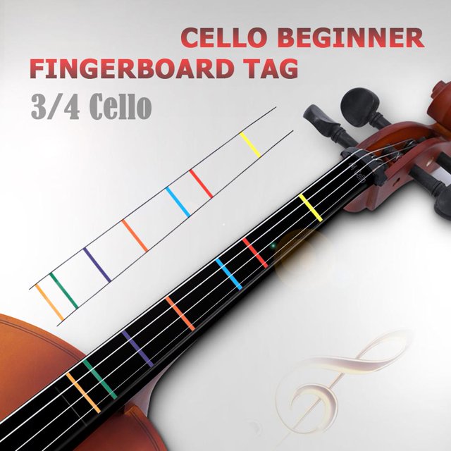 Marcador de posición de violonchelo Calcomanía de marcador de posición Diapasón Etiqueta de guía de trastes Tabla de dedos Principiantes Barbie Nuevos Originales