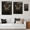 thumbnail image 4 of Designart "Panther Drips Ebony " Animals Print on Natural Pine Wood, 4 of 5