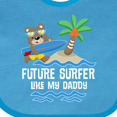 thumbnail image 4 of Inktastic Surfing Future Surfer Like Daddy Boys or Girls Baby Bib, 4 of 4