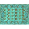thumbnail image 1 of Ahgly Company Indoor Rectangle Persian Turquoise Blue Traditional Area Rugs, 5' x 8', 1 of 4