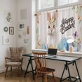 thumbnail image 5 of Happy Easter Tier Curtains 54 Inch Length, Spring Watercolor Bunny Eggs Flowers Beige Cafe Short Curtains for Bathroom Over Sink, Small Kitchen Curtain Light Filtering Drapes 2 Panels 27.5"Wx54"L, 5 of 8