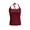 Red-Tank, variant on Womens Summer Solid Color Halter Neck Beaded Collarless Tie Back Tank Top Sleeveless Sporty Casual Tops Black M