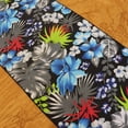 thumbnail image 2 of Cotton Print Table Runner Floral Tropical Hawaiian Black, 2 of 4